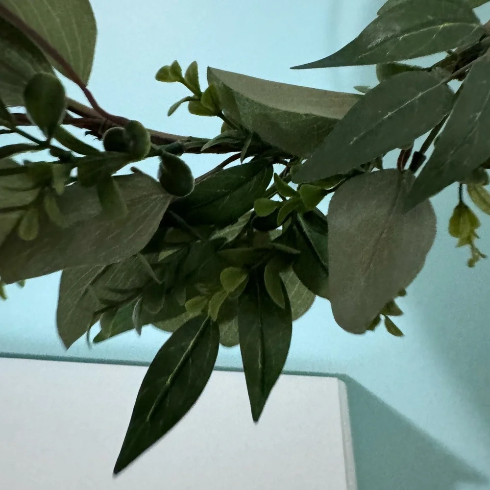 Gold Hoop with Eucalyptus Greenery